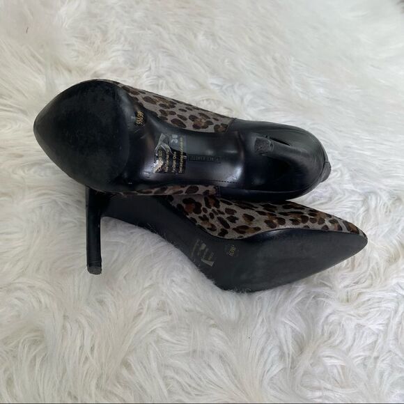 Sam Edelman Chantel Leather Leopard Coe Hair Ankle Booties - Picture 10 of 12